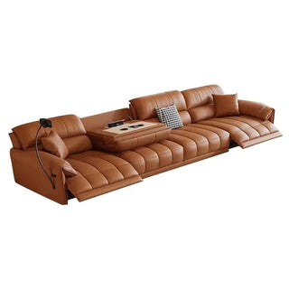 Loveseat Italian Genuine Leather Recliner Sofa-Sofa Set
