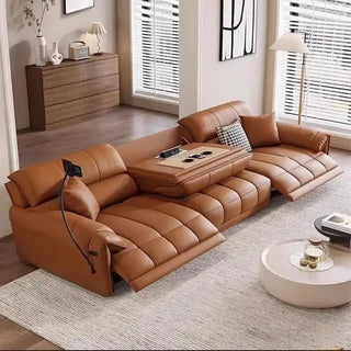 Loveseat Italian Genuine Leather Recliner Sofa-Sofa Set