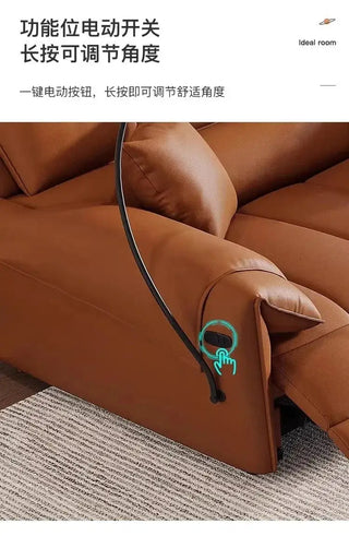 Loveseat Italian Genuine Leather Recliner Sofa-Sofa Set