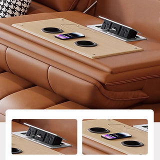 Loveseat Italian Genuine Leather Recliner Sofa-Sofa Set