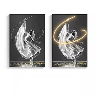 Luminous LED Girl Abstract Art Wall Lamp-LED Wall Art