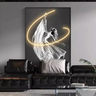 Luminous LED Girl Abstract Art Wall Lamp-LED Wall Art