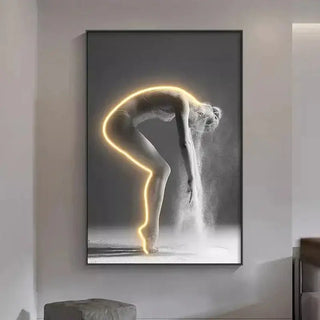 Luminous LED Girl Abstract Art Wall Lamp-LED Wall Art
