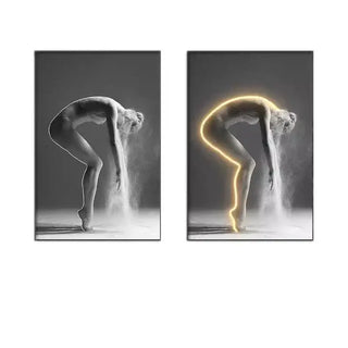 Luminous LED Girl Abstract Art Wall Lamp-LED Wall Art