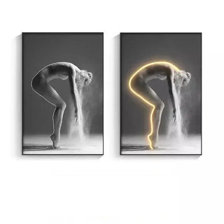Luminous LED Girl Abstract Art Wall Lamp-LED Wall Art