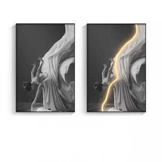 Luminous LED Girl Abstract Art Wall Lamp-LED Wall Art