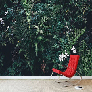 Lush Green Leaves Wallpaper - Transform Your Space-Flower & Leaf Wallpaper