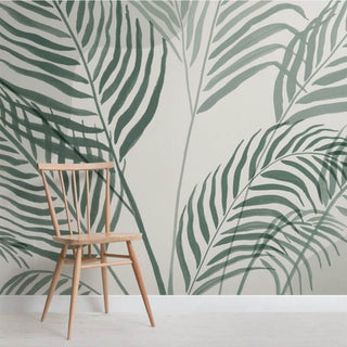 Lush Green Tropical Vibe Mural Wallpaper-Flower & Leaf Wallpaper