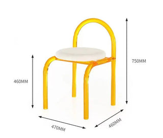 Luxury Acrylic Transparent Chair – Sleek, Modern Elegance for Any Space-Chairs & Stools