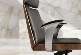 Fauteuil de bureau pivotant et réglable de luxe en cuir – Fauteuil inclinable ergonomique