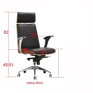 Luxury Adjustable Swivel Executive Leather Office Chair – Ergonomic Recliner-Office Chairs