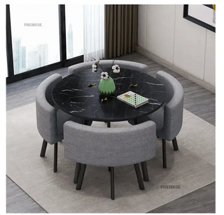 Luxury Circular Dining Table – Space-Saving Elegance & Comfort-Dining Tables