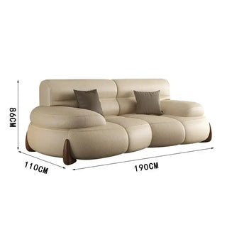 Luxury Cow Hide Leather Sectional Sofa Set-Sofa Set