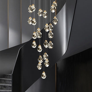 Luxury Crystal Staircase Chandelier with LED Lights-Staircase Chandeliers