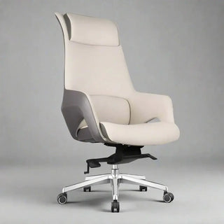 Luxury Ergonomic Swivel Executive Genuine Leather Office Chair-Office Chairs