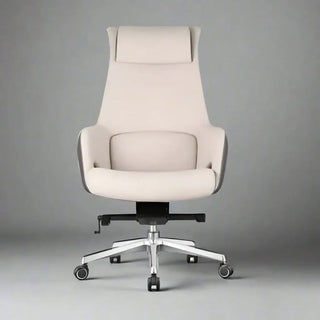 Luxury Ergonomic Swivel Executive Genuine Leather Office Chair-Office Chairs