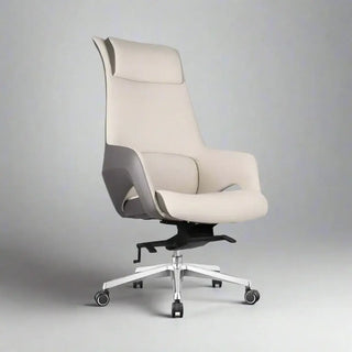 Luxury Ergonomic Swivel Executive Genuine Leather Office Chair-Office Chairs