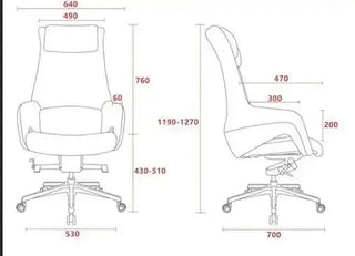Luxury Ergonomic Swivel Executive Genuine Leather Office Chair-Office Chairs
