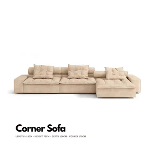 Luxury Italian Designer Sectional Sofa – High-Density Sponge & Down Filling-Sofa Set