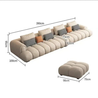 Luxury Sectional Calf Leather Sofa Cama Chaise Sofa Set-Sofa Set