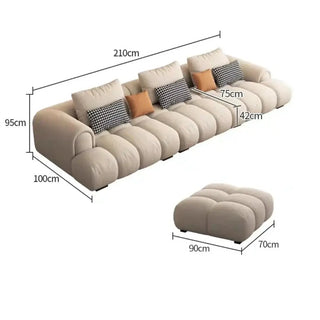 Luxury Sectional Calf Leather Sofa Cama Chaise Sofa Set-Sofa Set