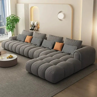 Luxury Sectional Calf Leather Sofa Cama Chaise Sofa Set-Sofa Set