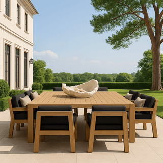 Luxury Teak Solid Wood Outdoor Dining Set-Outdoor Furniture Set
