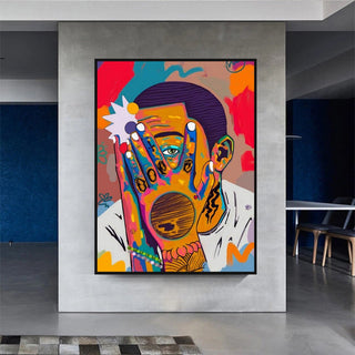 Mac Miller Singer Graffiti Hip Hop Canvas Wall Art-Mac Miller Wall Art