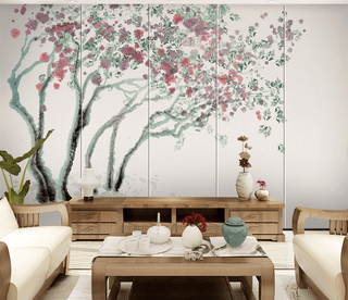 Magnolia Traditional Design: Tree Art Wallpaper Mural-Trees Wallpaper
