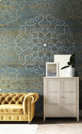 Mandala Abstract Yoga Pattern Wallpaper Mural-Geometric Shapes Wallpaper