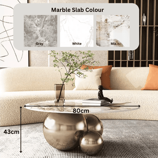 Marble Coffee Table Globe Balls Design-Coffee Table
