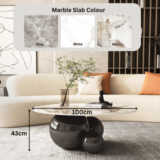 Marble Coffee Table Globe Balls Design-Coffee Table