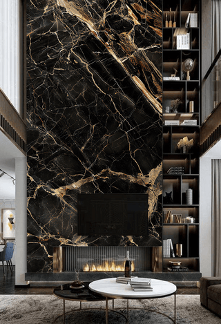 Marble Wallpaper Murals - Black Beauty Stone-Marble Design Wallpaper