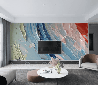 Marble Wallpaper Murals - Colourful Splash Design-Marble Design Wallpaper
