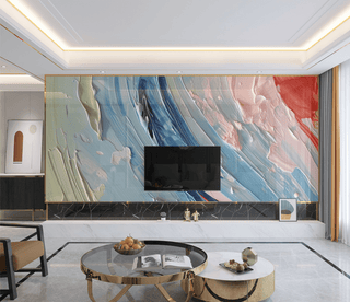 Marble Wallpaper Murals - Colourful Splash Design-Marble Design Wallpaper