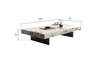 Marble rectangular stone coffee table-Coffee Table