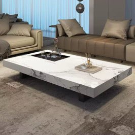 Marble rectangular stone coffee table-Coffee Table