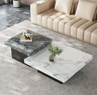 Marble square luxury stone coffee table-Coffee Table