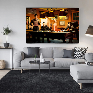 Marilyn, Elvis and James Dean Canvas Art: Snooker-Marilyn Monroe Art