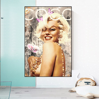 Marilyn Monroe Canvas Wall Art: COCO Milano Masterpiece-Marilyn Monroe Art