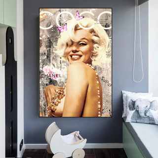 Marilyn Monroe Canvas Wall Art: COCO Milano Masterpiece-Marilyn Monroe Art