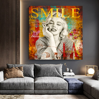 Marilyn Monroe Canvas Wall Art - The Perfect Smile-Marilyn Monroe Art