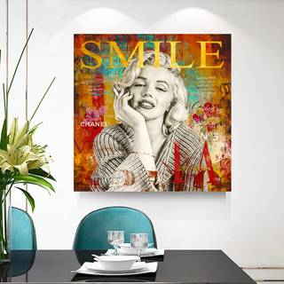Marilyn Monroe Canvas Wall Art - The Perfect Smile-Marilyn Monroe Art
