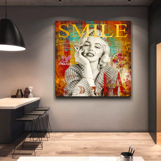 Marilyn Monroe Canvas Wall Art - The Perfect Smile-Marilyn Monroe Art