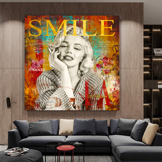 Marilyn Monroe Canvas Wall Art - The Perfect Smile-Marilyn Monroe Art