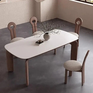 Medieval Rock Walnut Dining Table Set – A Grand Fusion-Dining Tables