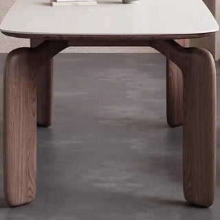 Medieval Rock Walnut Dining Table Set – A Grand Fusion-Dining Tables