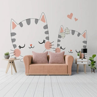Meow Cat Theme Nursery Wallpaper - Transform Your Space-Kids Room Wallpaper