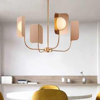 Metal Leaves Globe Chandelier - Stunning Lighting Fixture-Chandeliers