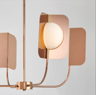 Metal Leaves Globe Chandelier - Stunning Lighting Fixture-Chandeliers